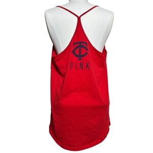 Victoria's Secret PINK Minnesota Twins Batter Up Tank Top Red Large MLB‎